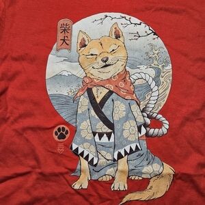Vincent Trinidad Shiba Inu Tshirt Medium Hot Topic Tag Red shirt NEW